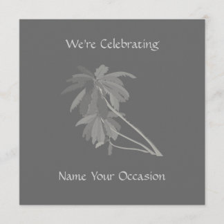 灰色のやし招待状 招待状