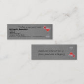 灰色のわにの専門のパーティーのプランナー スキニー名刺 (正面/裏面)