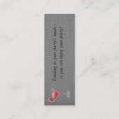 灰色のわにの専門のパーティーのプランナー スキニー名刺 (裏面)