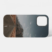 灰色のアスファルト道路 iPhoneケース (裏面横)