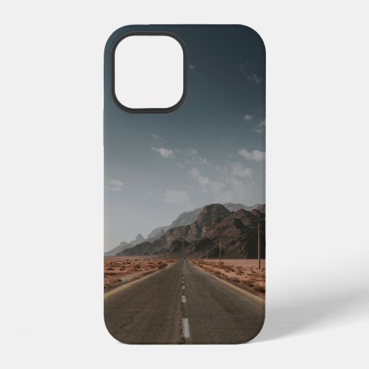 灰色のアスファルト道路 iPhoneケース (裏面)