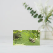 灰色のアマガエル 名刺 (スタンド正面)