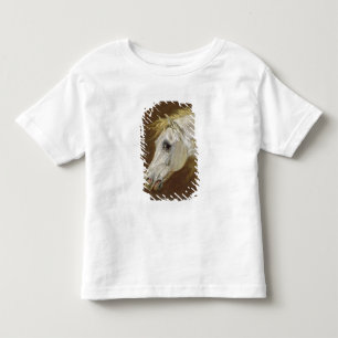 灰色のアラビアの馬(鍋の頭部のキャンバスの油 トドラーTシャツ