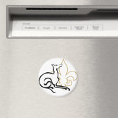 灰色のエリアロゴ – 2 マグネット (インサイチュ (食洗機))