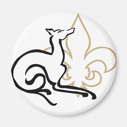 灰色のエリアロゴ – 2 マグネット (正面)