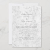 灰色のエレガントな大理石の結婚式の招待 招待状 (正面)