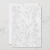 灰色のエレガントな大理石の結婚式の招待 招待状 (裏面)