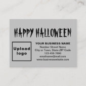 灰色のエンクロージャカードでのビジネスのハロウィーンの挨拶 エンクロージャーカード (正面)