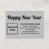 灰色のエンクロージャカードで新年の挨拶 エンクロージャーカード (正面)