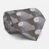 灰色のオウムのタイ ネクタイ (ロール)