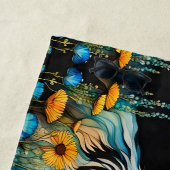 灰色のオオカミとヤナギ ビーチタオル (インサイチュ)