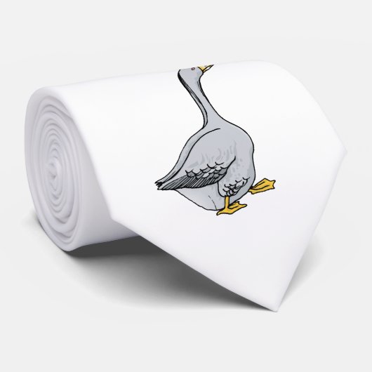 灰色のガチョウ ネクタイ (ロール)