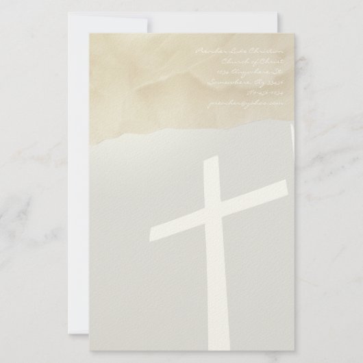 灰色のキリスト教の十字の文房具 便箋 (正面)