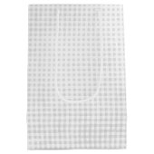 灰色のギンガムに妊婦 ミディアムペーパーバッグ (裏面)