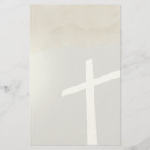 灰色のクリスチャンのクロス文房具 便箋 (裏面)