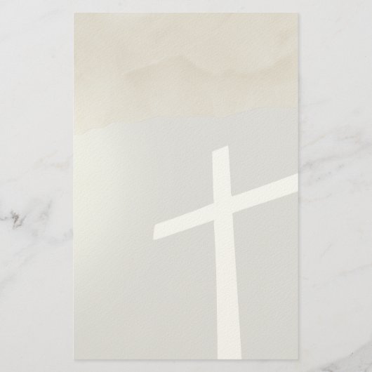 灰色のクリスチャンのクロス文房具 便箋 (裏面)