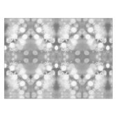 灰色のクリスマスのテーブルクロスの白い雪片 テーブルクロス (正面(横))