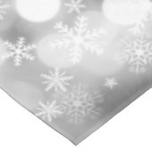 灰色のクリスマスのテーブルクロスの白い雪片 テーブルクロス (アングル)