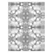 灰色のクリスマスのテーブルクロスの白い雪片 テーブルクロス (正面)