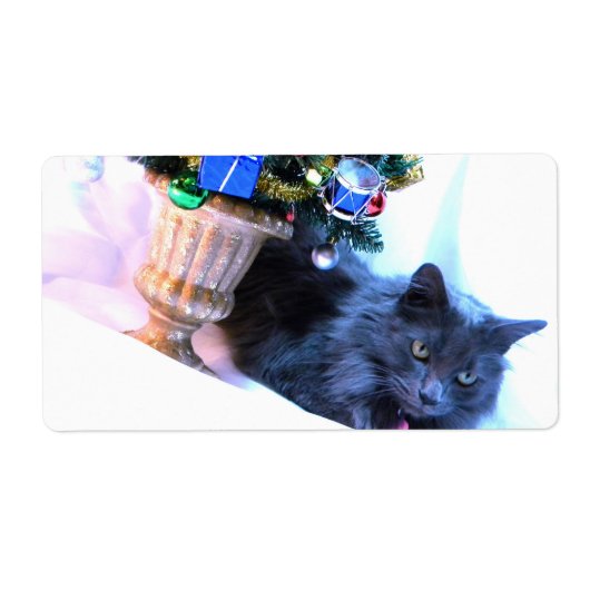 灰色のクリスマス ラベル (正面)