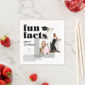 灰色のクール卒業おもしろいファクト卒業2枚 スタンダードカクテルナプキン (インサイチュ)