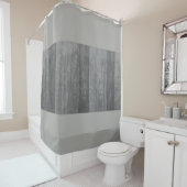 灰色のグラデーションなストライプのの陰 シャワーカーテン (インサイチュ)