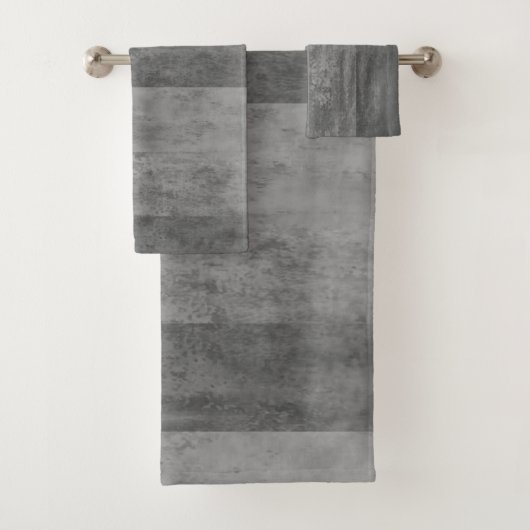 灰色のグラデーションなストライプのの陰 バスタオルセット (インサイチュ)