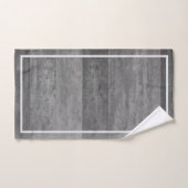 灰色のグラデーションなストライプのの陰 バスタオルセット (ハンドタオル)