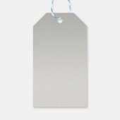 灰色のグラデーションなヴィンテージのギフトはフランスのな花の市場に付けます ギフトタグ (裏面)