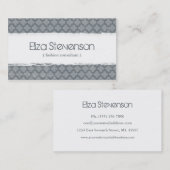 灰色のグランジなクローバーのコンサルタントの名刺 名刺 (正面/裏面)