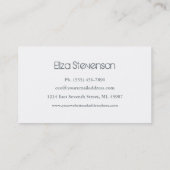 灰色のグランジなクローバーのコンサルタントの名刺 名刺 (裏面)