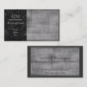 灰色のグランジな最小主義のカスタム 名刺 (正面/裏面)