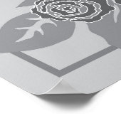 灰色のグランジバラ ポスター (角)