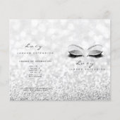 灰色のグリッターメイクアップアイラッシュ価格リーフレットグレー チラシ (正面)