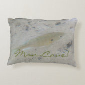 灰色のグリーンフィッシュ アクセントクッション (裏面)