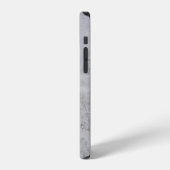 灰色のコンクリートの壁 iPhoneケース (左側面)