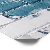 灰色のコンクリ色彩の鮮やかートレンガ ポスター (角)