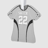 灰色のサッカージャージー オーナメント (正面)