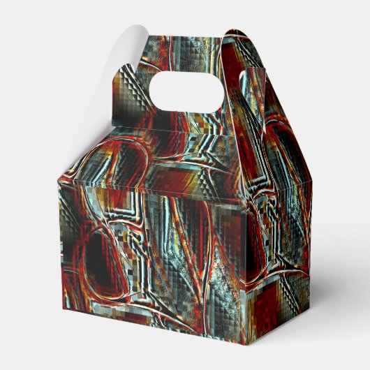 灰色のシアンサンゴでピクセル化された粗い斑点はしご フェイバーボックス (裏面サイド)