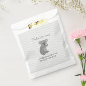 灰色のシェブロンのコアラは赤ちゃんシャワーの好意バッグ フェイバーバッグ (封をした状態)