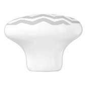 灰色のシェブロンのジグザグパターンの陶磁器のノブ セラミックノブ (側面)