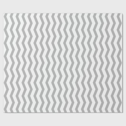 灰色のシェブロンパターンzagストライプクリスマス ラッピングペーパー (フラット)