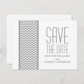 灰色のシボ縁どロの日付はがきを保存 案内ポストカード (正面/裏面)