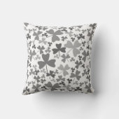 灰色のシャムロック クッション (裏面)