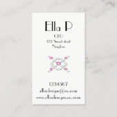 灰色のシンプルな設計の名刺 名刺 (裏面)