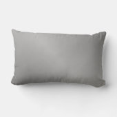 灰色のシンプルプレーン光沢 ランバークッション (裏面)