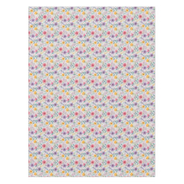 灰色のシンプル花の模様 テーブルクロス