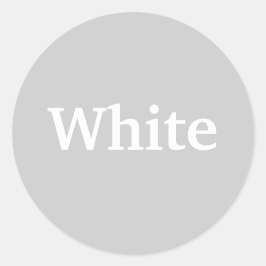 灰色のシールに白い色の単語 ラウンドシール (正面)