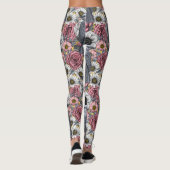 灰色のジェイと花 レギンス (裏面)