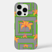 灰色のジオ フラワル Case-Mate iPhoneケース (裏面)